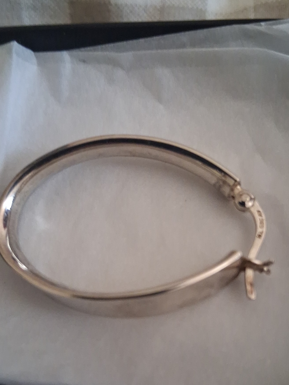 Elegant Gold Hoop Metal Earrings - Picture 6 of 7